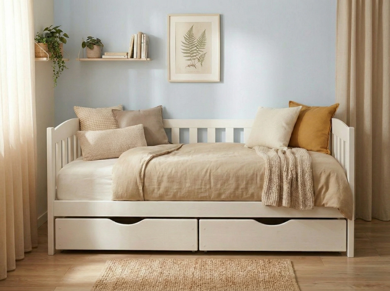 Łóżko dziecięce Beti Premium z drewna sosnowego 